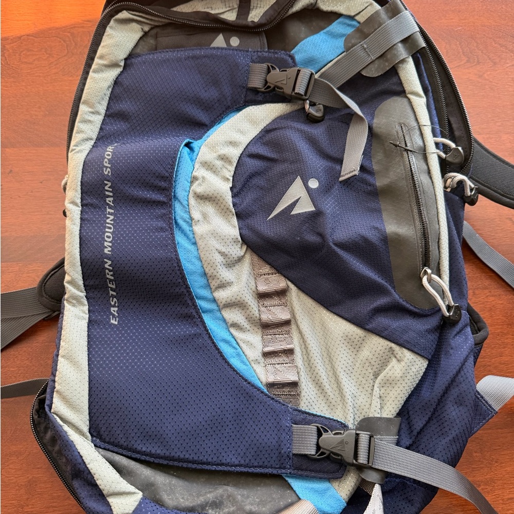 New Eastern Mountain Sports Blue and Gray Backpack